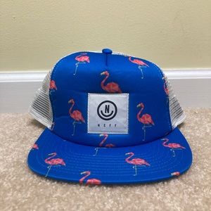 Neff Flamingo 🦩 SnapBack Hat Blue/White